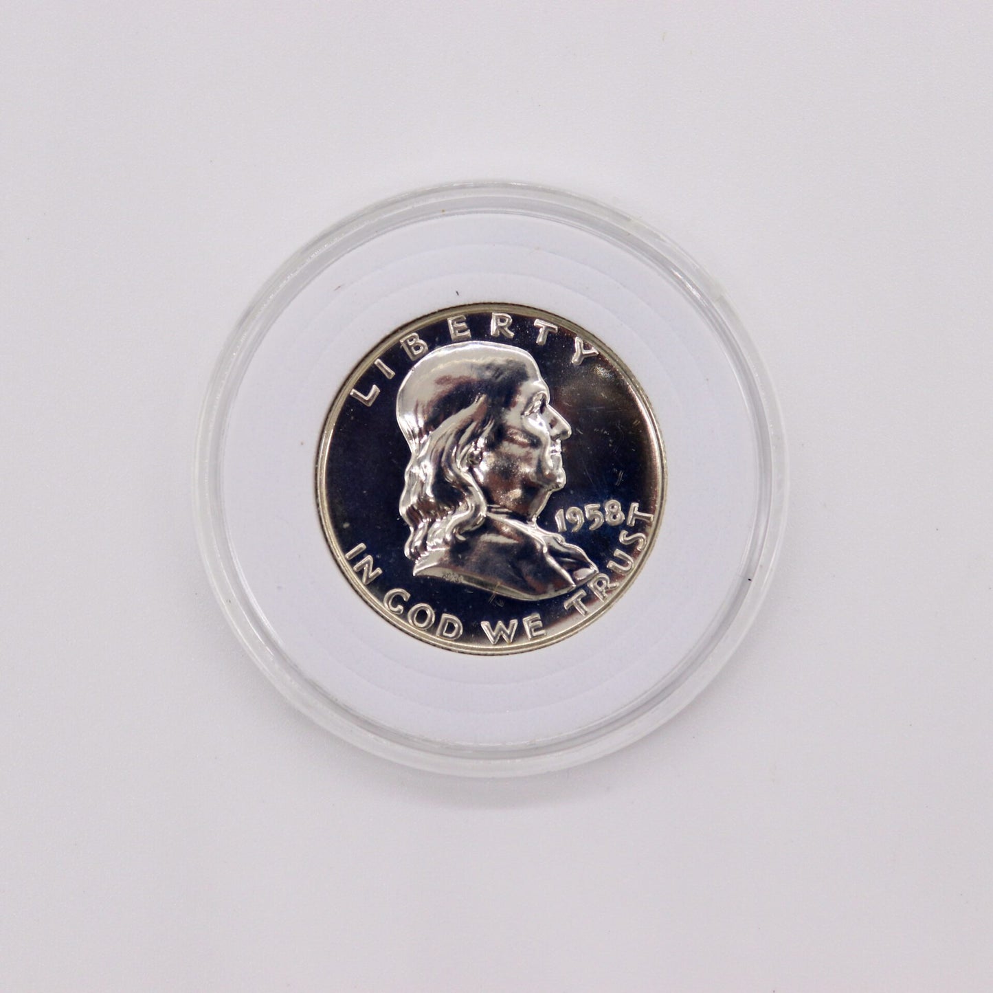 1958 United States Mint Proof Franklin Half Dollar, 90% Silver, Gem Mint