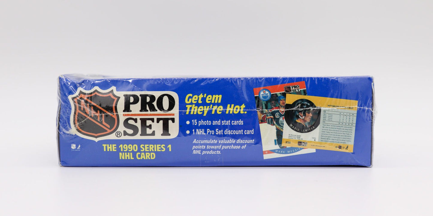 Complete, Unopened Wax Box NHL Pro Set 1990 Series 1 Hockey Cards