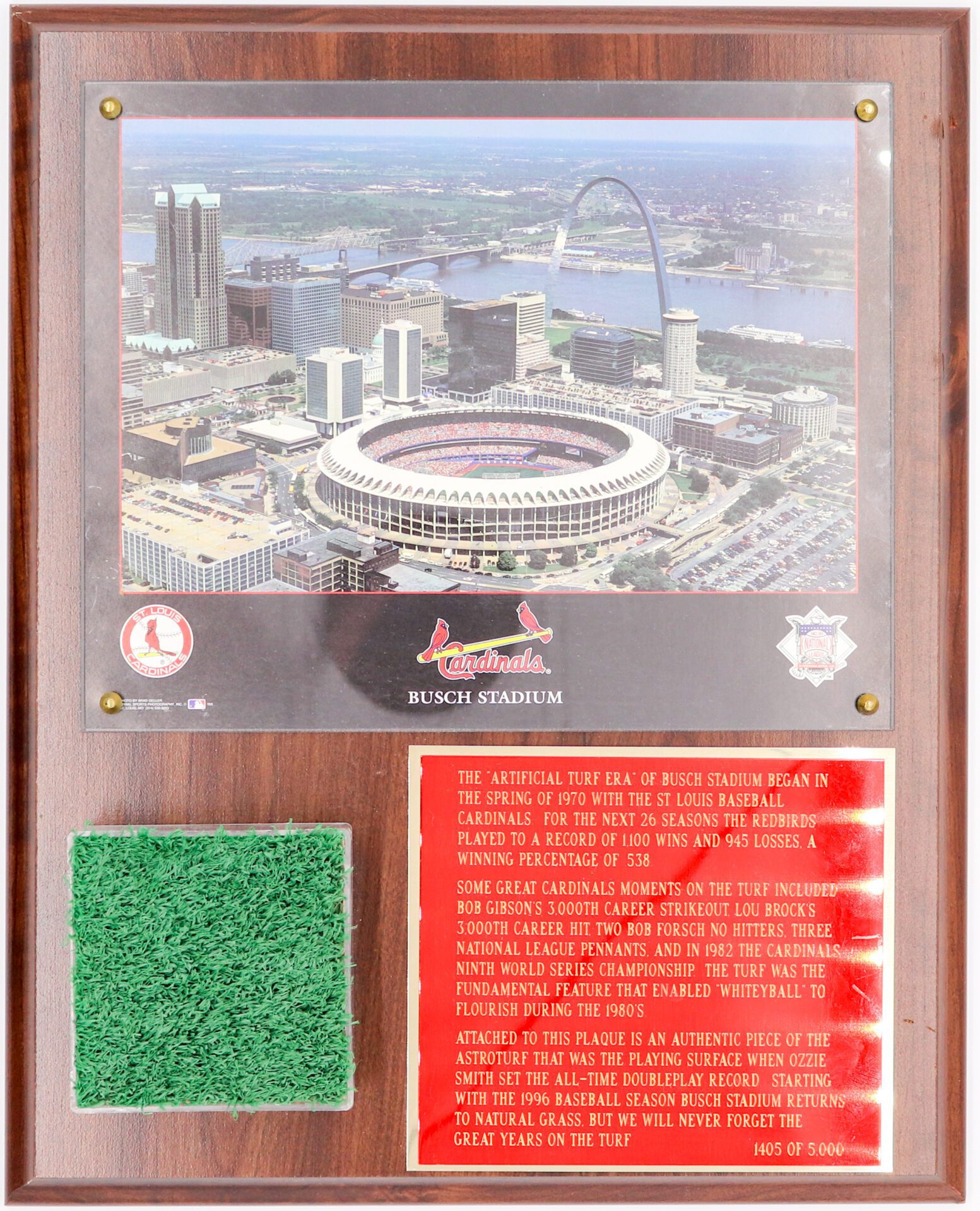 Mounted Tribute to St. Louis Busch Memorial Stadium, Home of the