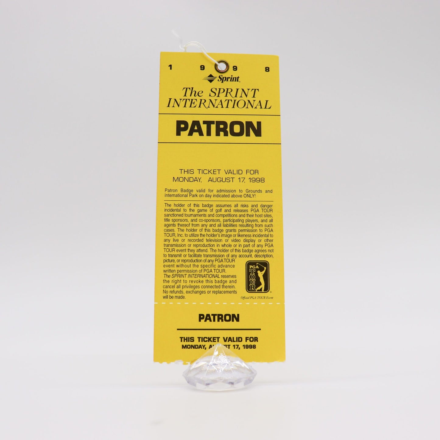 The Sprint International Golf Tournament, Patron Ticket (Castle Rock, CO), August 17th, 1998