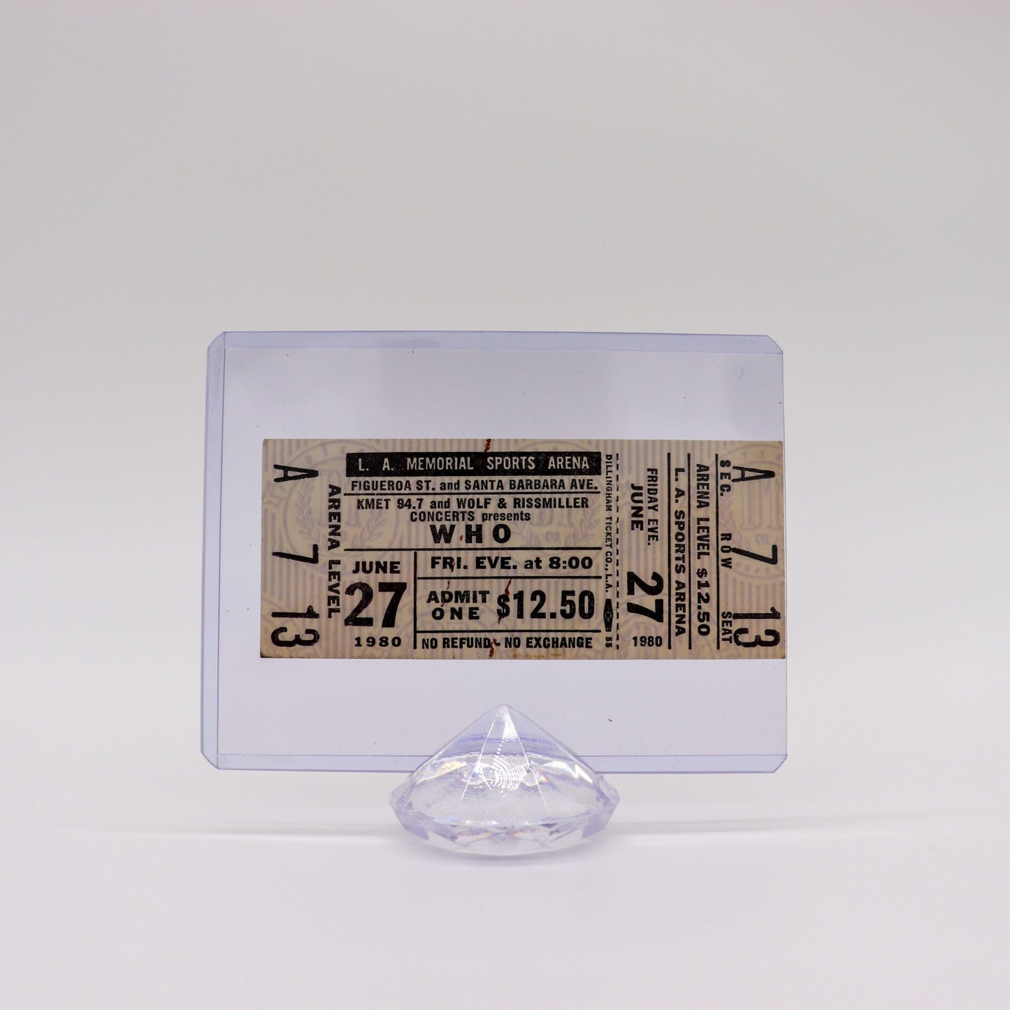 The Who 1980 US Tour Complete, Los Angeles, Unused Ticket, Mint