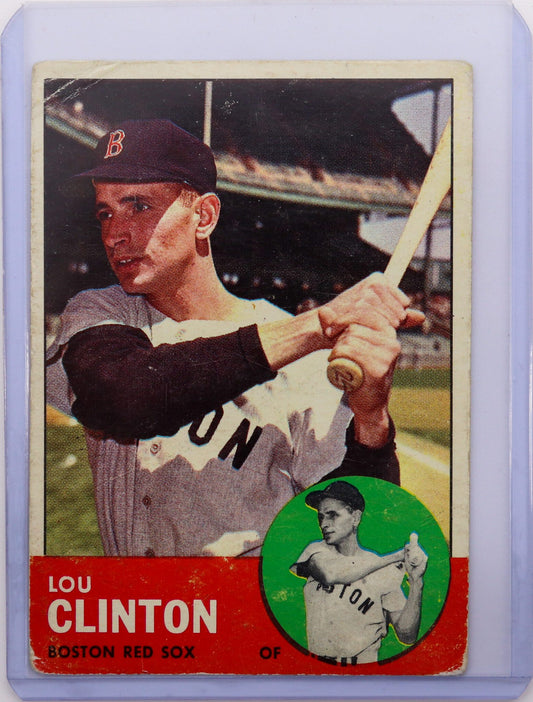 1963 Topps Lou Clinton Boston Red Sox Card #96, Fair