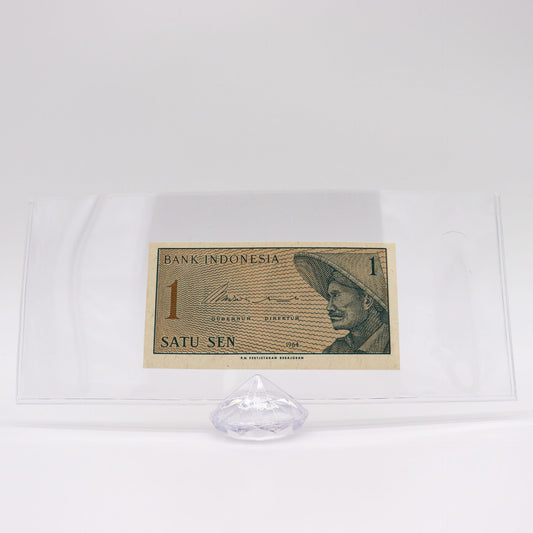 1964 Bank of Indonesia One Satu Sen Bank Note, Mint