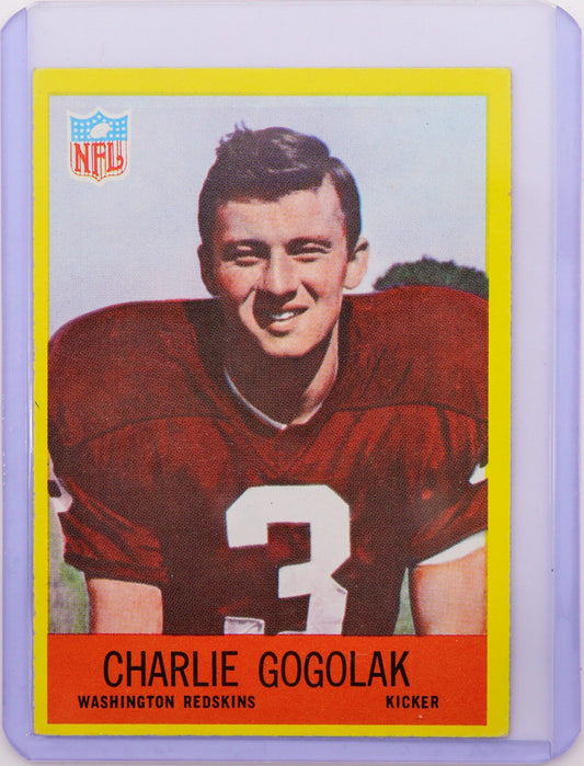 1967 Philadelphia Charlie Gogolak #182, Rookie Card, Good/Very Good