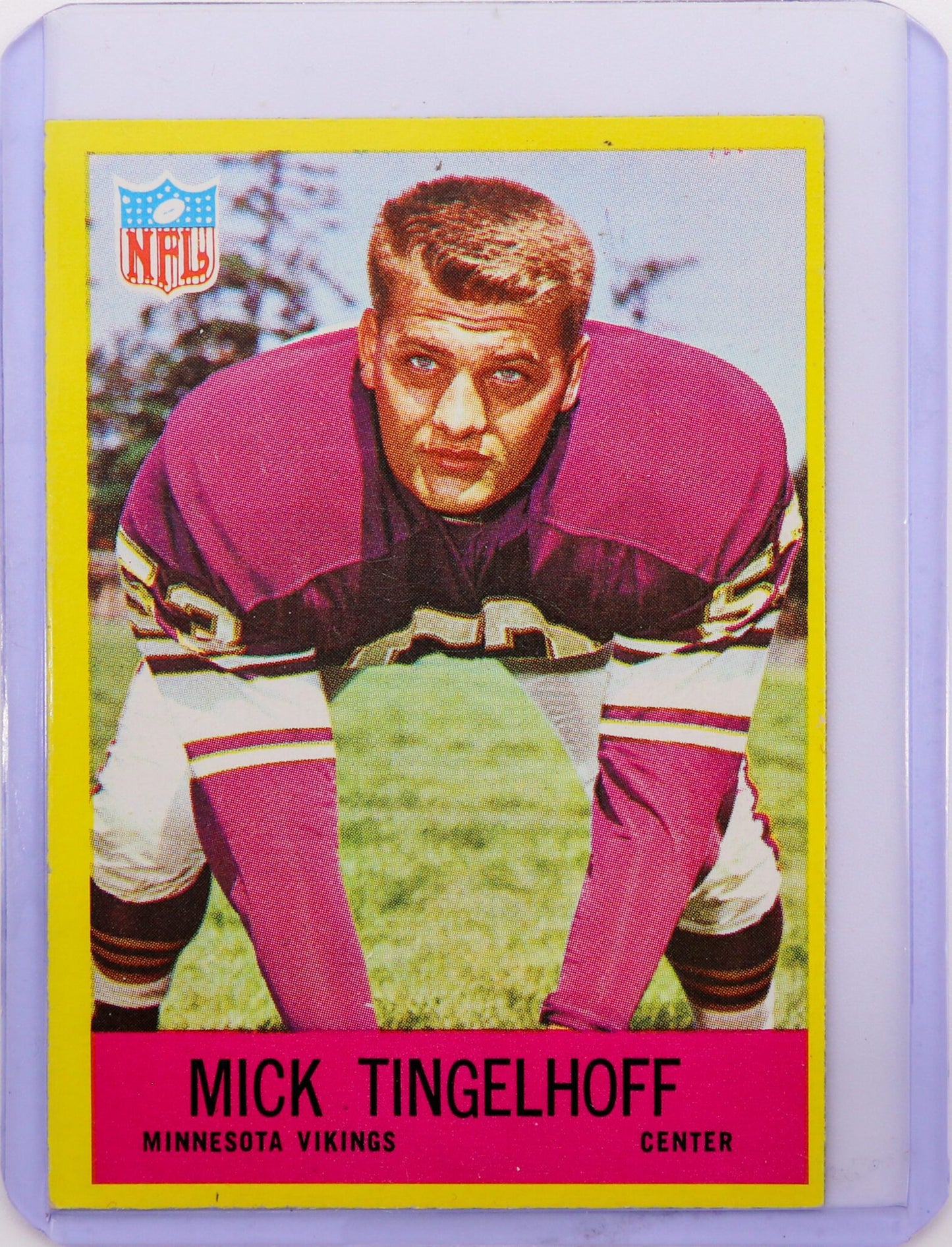 1967 Philadelphia NFL Mick Tingelhoff #107, Good