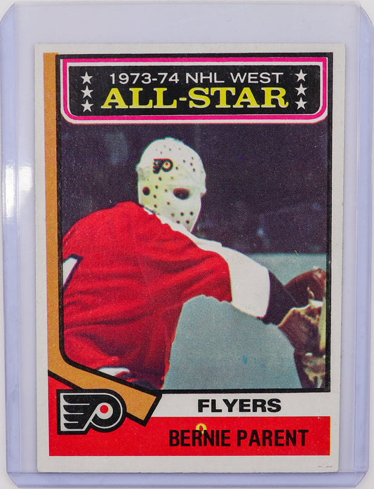 1973 Topps Bernie Parent NHL All-Star #138, Very Good