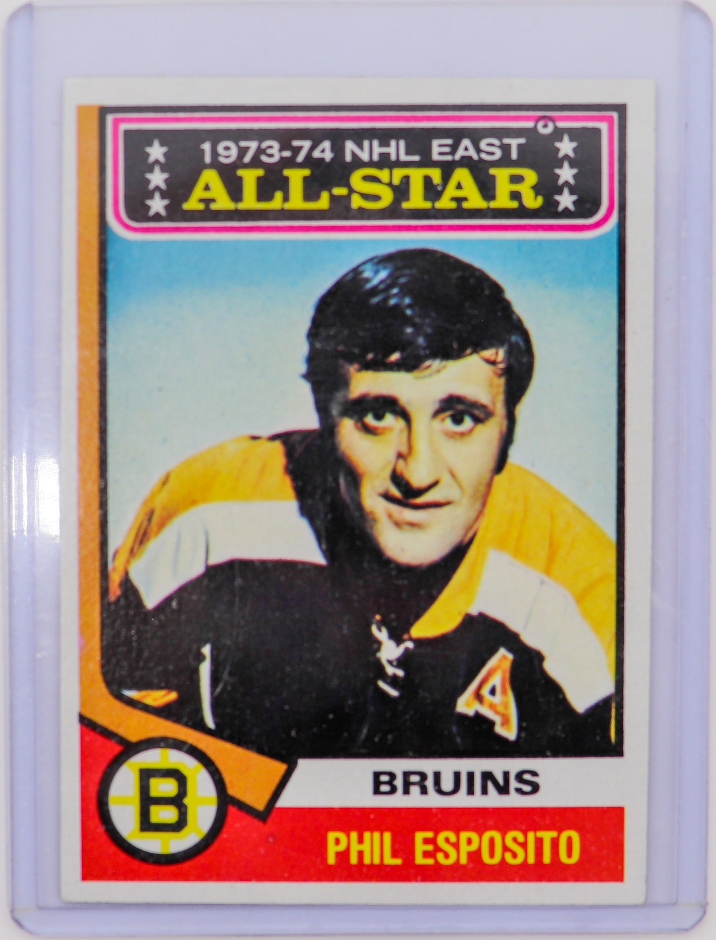 1973 Topps Phil Esposito NHL All-Star #129, Very Good