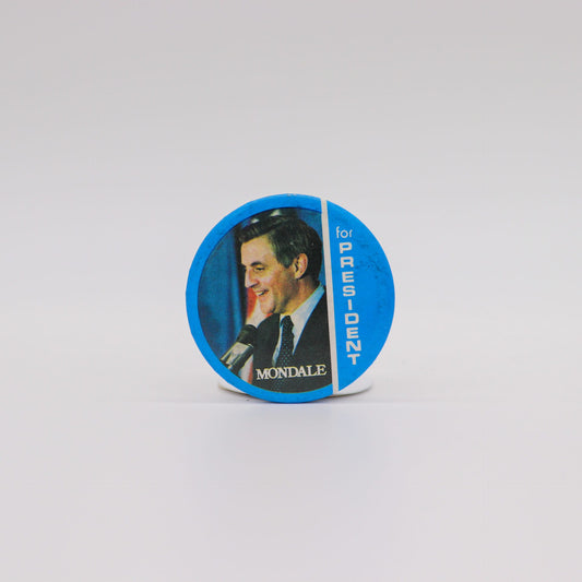 1984 Democrat Walter Mondale Presidential Campaign 2 1/8” Diameter Pinback Button, Very Good