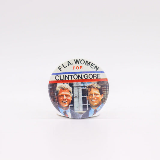 1992 “Florida Women for Clinton/Gore” Campaign Pinback Button, Very Good/Near Mint