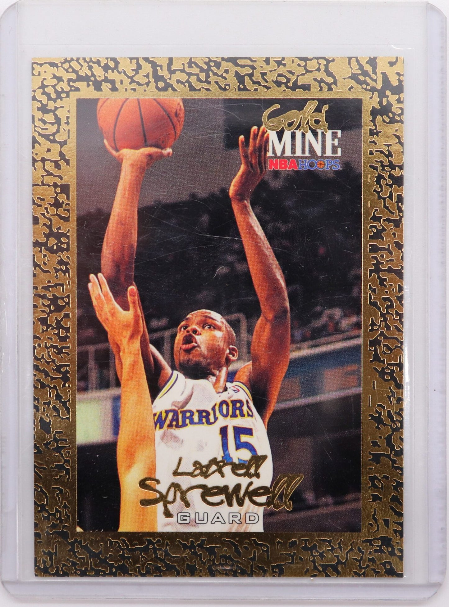 1994 Latrell Sprewell SkyBox NBA Hoops Gold Mine, Mint
