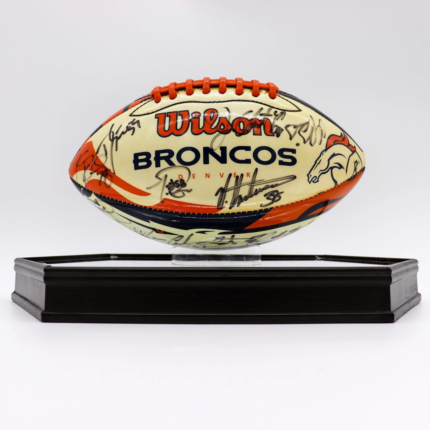 1998 Denver Broncos Team-Signed Wilson Vinyl Football, Near Mint