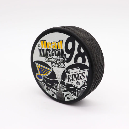 1998 Stanley Cup Playoffs Kings vs. Blues Souvenir Puck