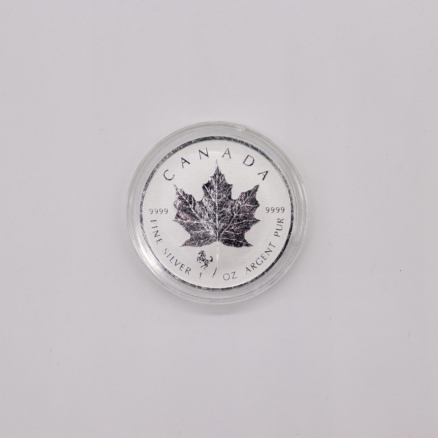2014 Reverse Proof $5 Canadian Maple Leaf One Ounce Silver Coin, Gem Mint