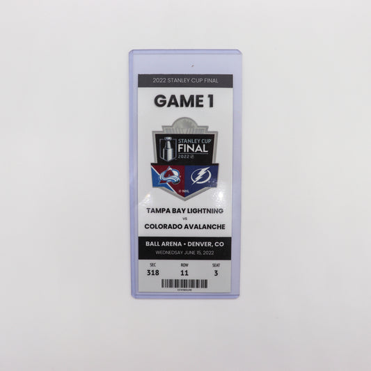 2022 Stanley Cup Final Game 1 Commemorative Ticket: Colorado Avalanche vs. Tampa Bay Lightning, Mint