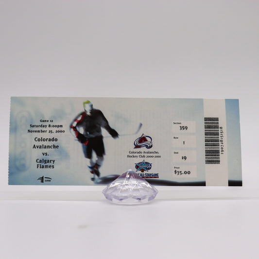 Colorado Avalanche vs. Calgary Flames, Pepsi Center (Denver, CO), November 25th, 2000