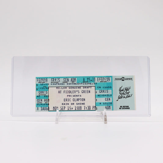 Eric Clapton 1988 “Journeyman” World Tour Complete, Unused Ticket, Mint