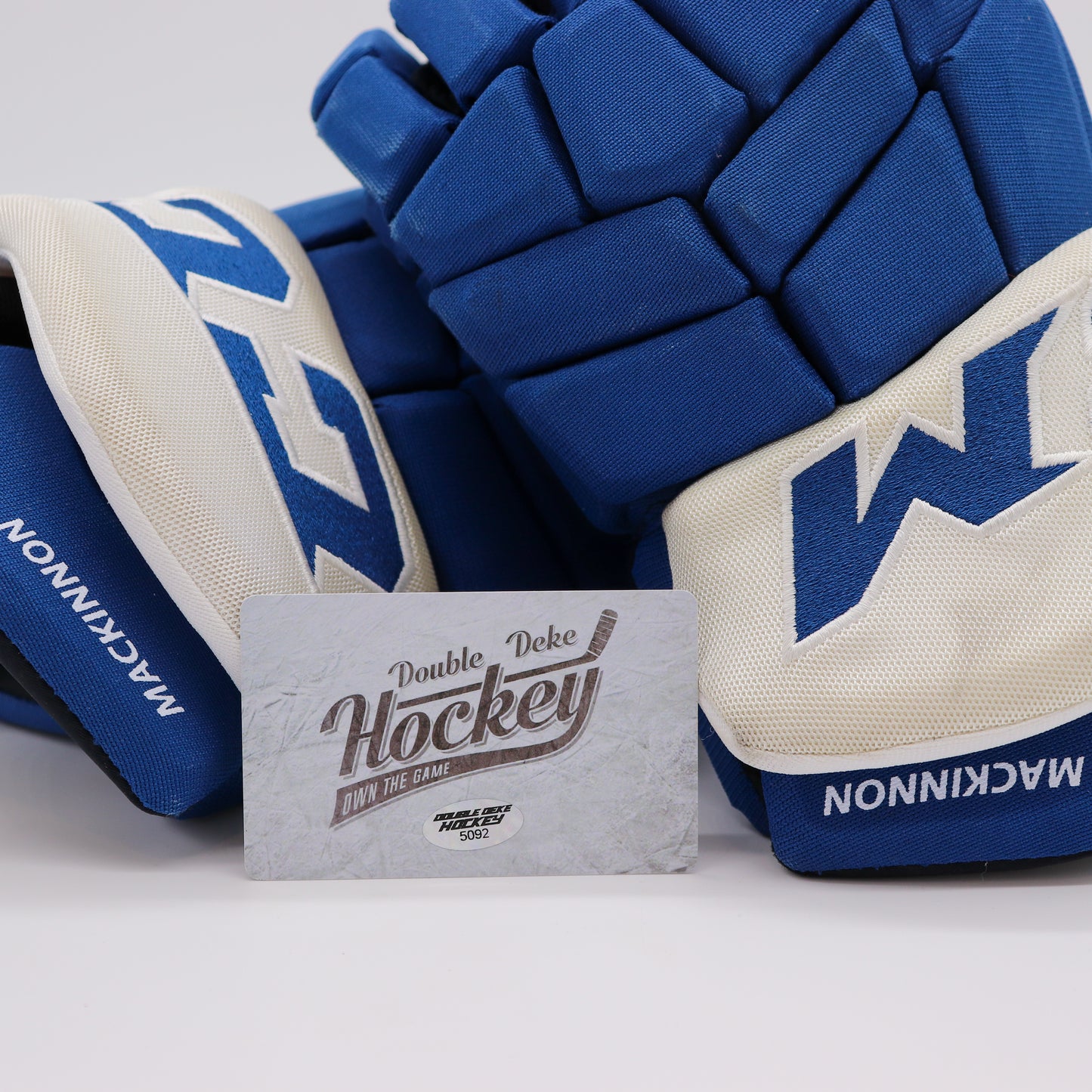 Stanley Cup Champion Nathan MacKinnon Game Worn Colorado Avalanche Gloves
