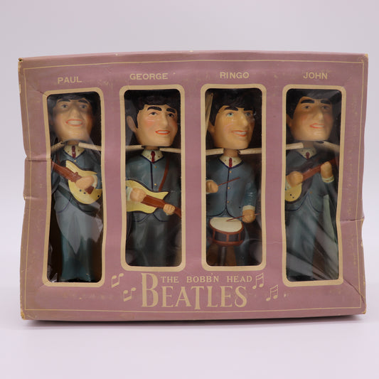Vintage, Original The Bobbin’ Head Beatles, Set of Four, Mint Figures, Average/Good Box