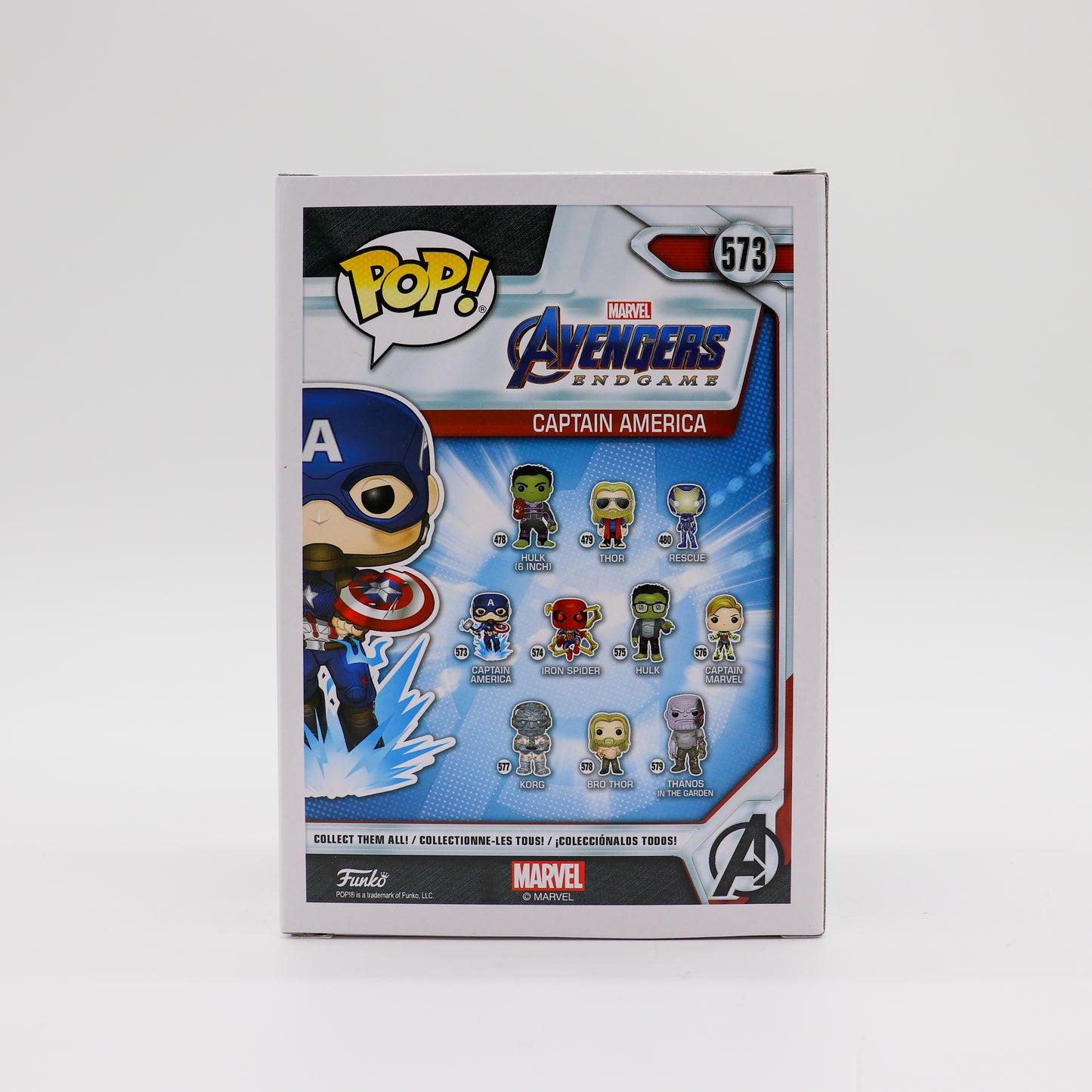 Funko Pop! Captain America Avenger: Endgame Bobblehead Action Figure, New, Mint in Box