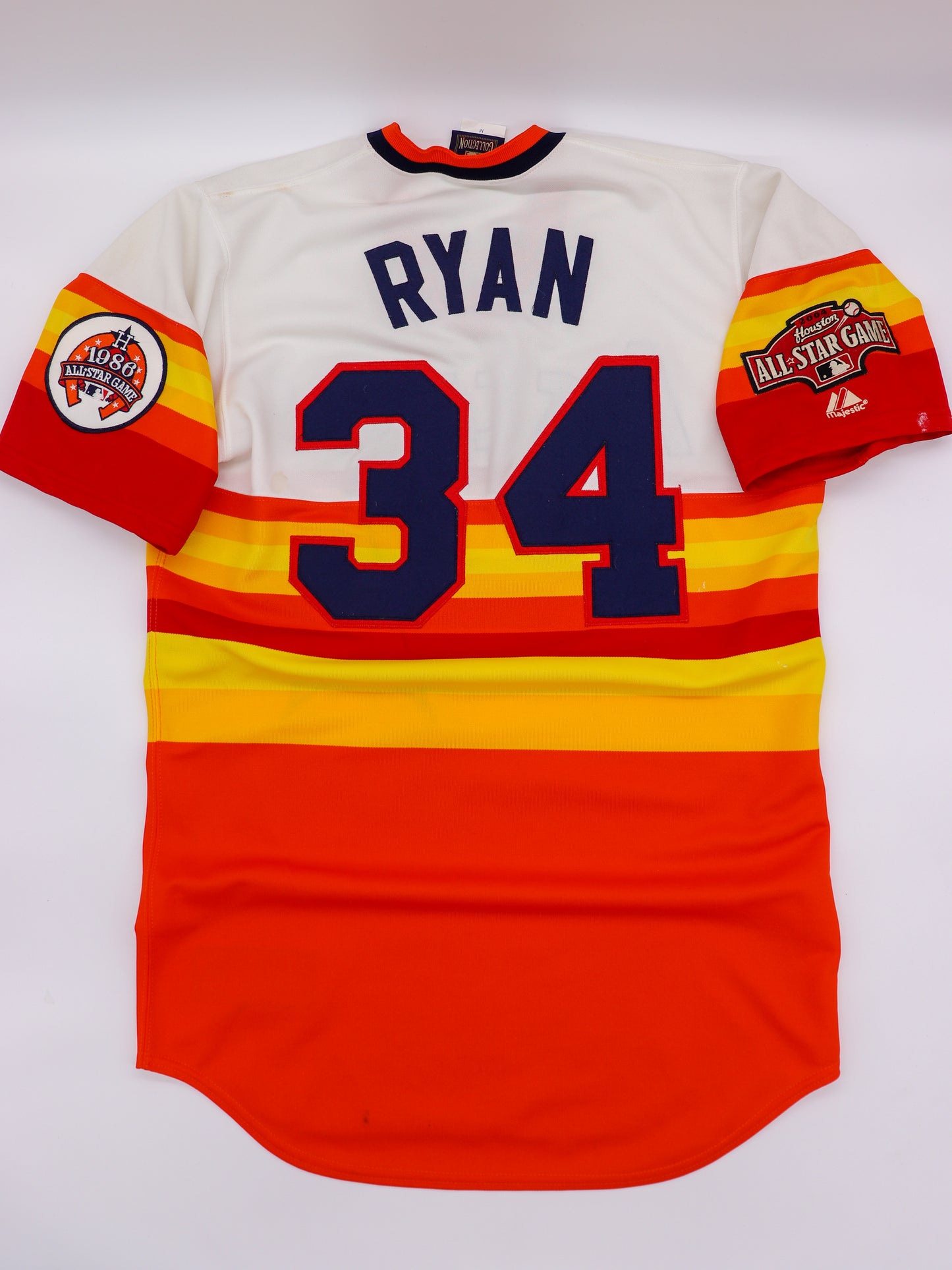 to Die for Collectibles 1986 Houston Astros #34 Nolan Ryan Orange “Rainbow” Jersey, Size M, Near Mint