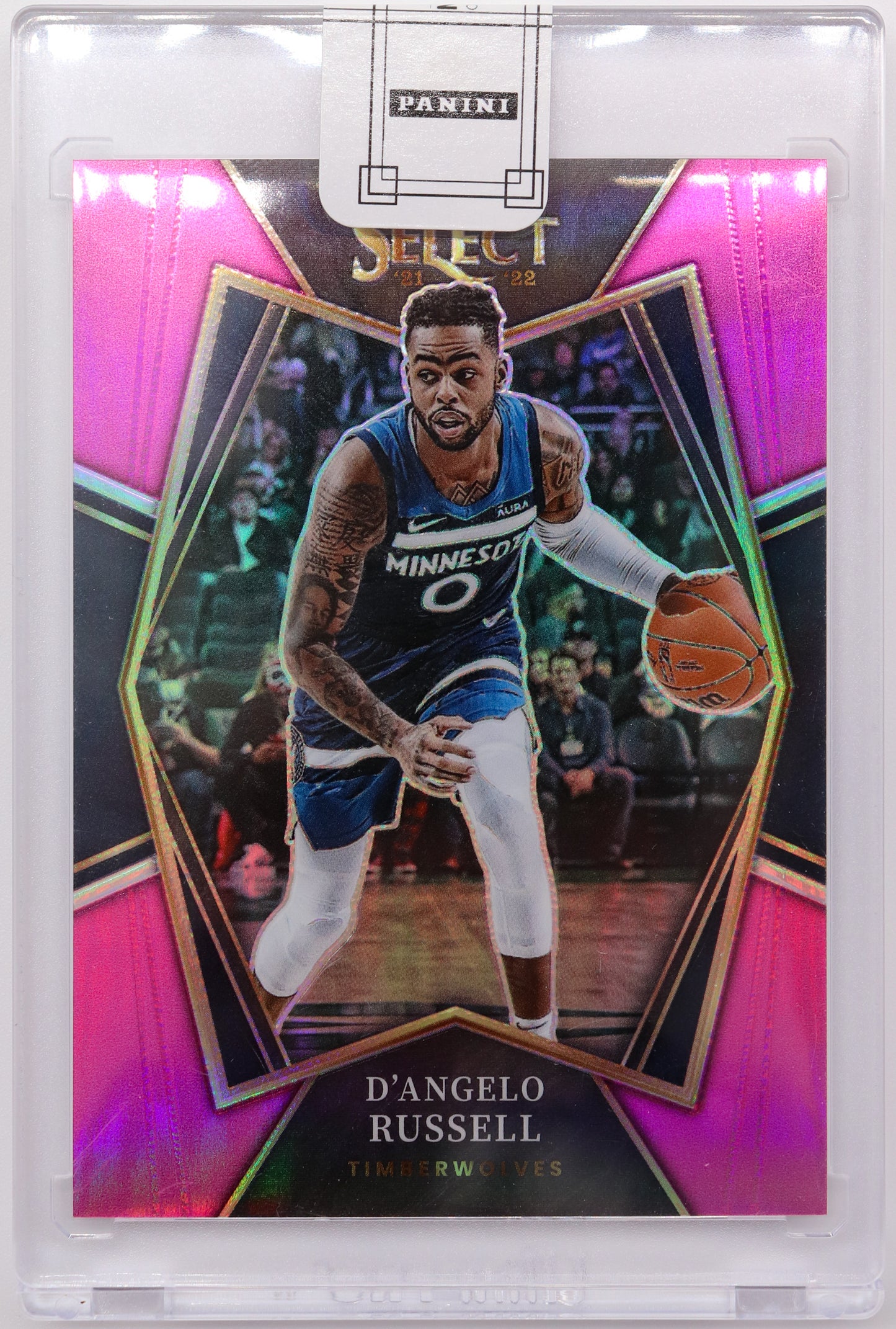 2021-22 Panini Select D’Angelo Russell #196 Pink Prizim 1/4, Panini Factory Sealed