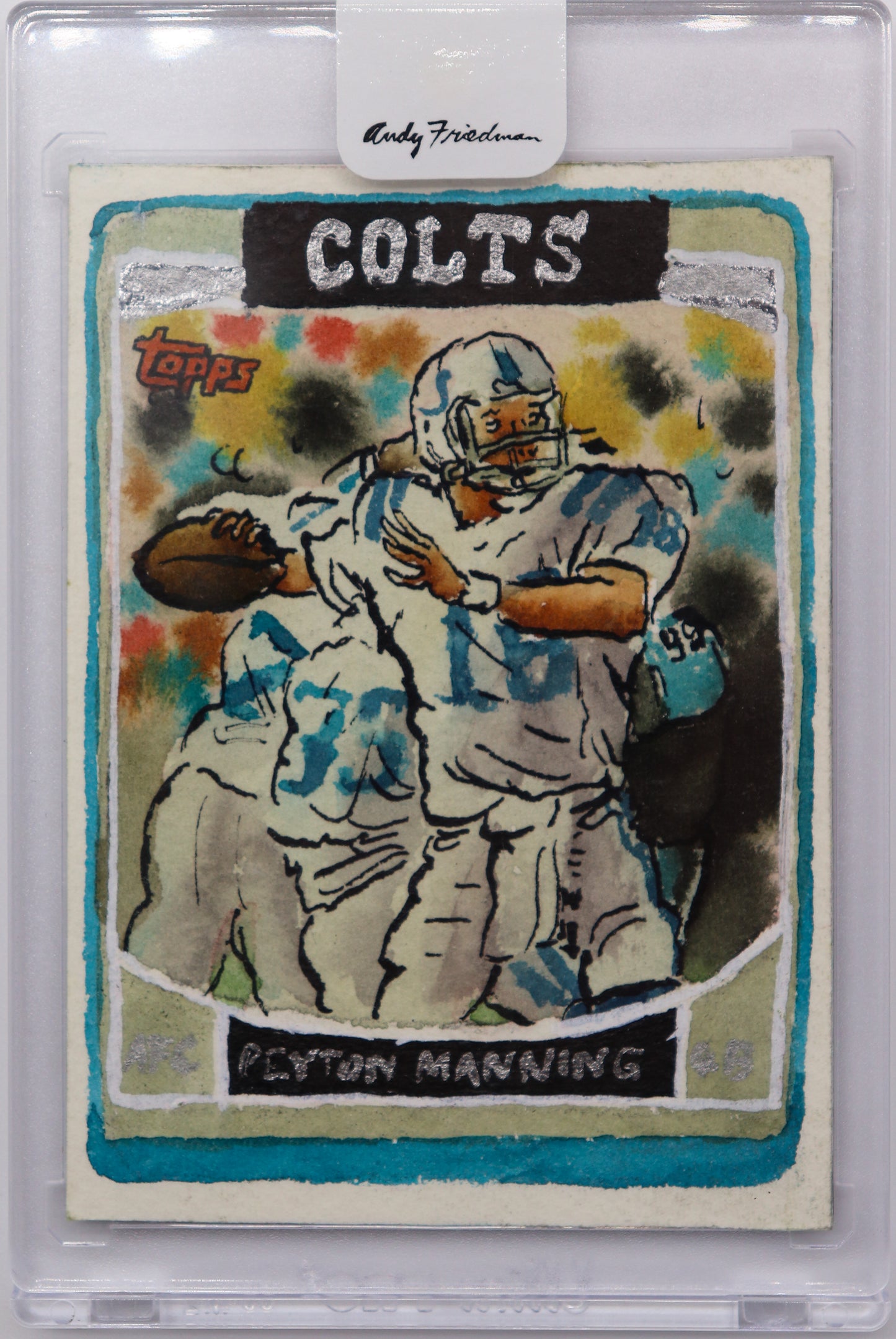 2022 Topps Peyton Manning 1/1, Andy Friedman Art Card