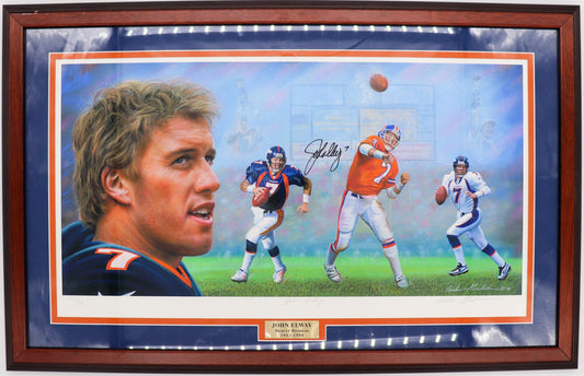 John Elway Career Celebration Autographed Lithograph