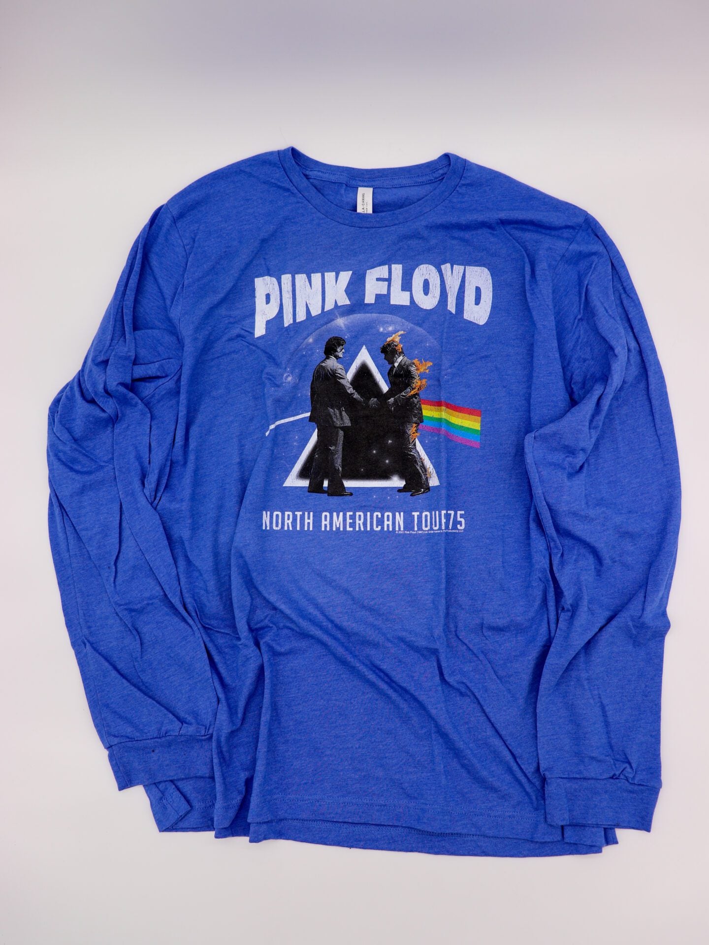 Pink Floyd 1975 North American Tour Long-Sleeve Blue T-Shirt, New, Size XXL