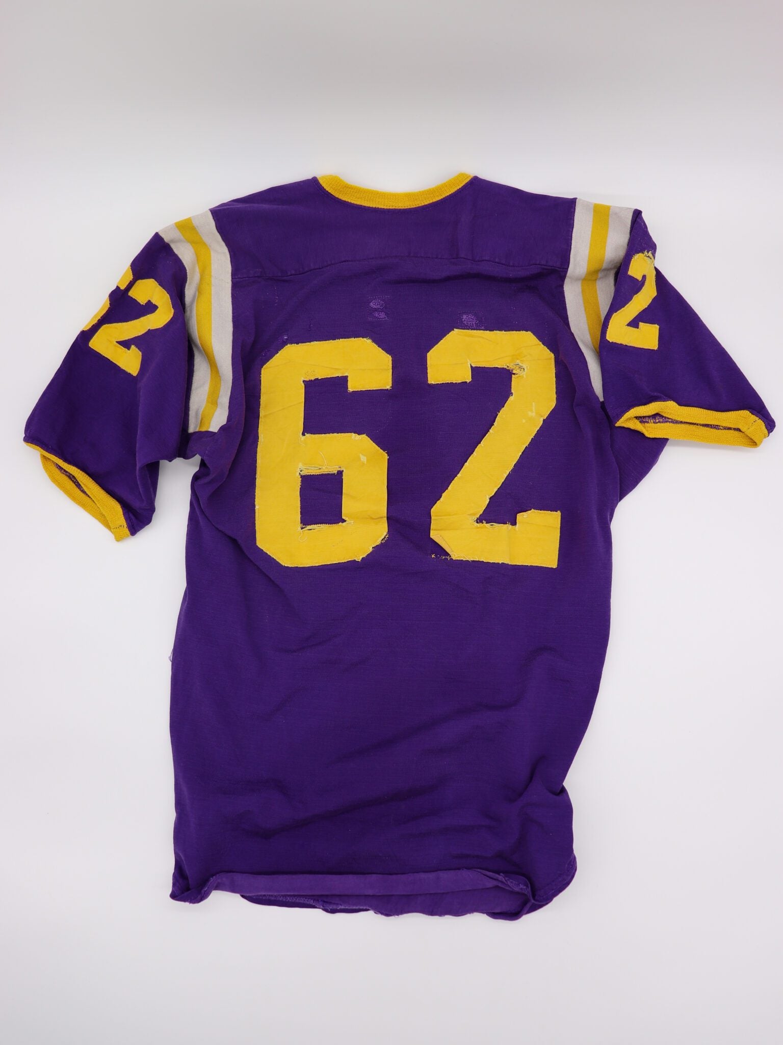 Very Rare 1960’s LSU Tigers Purple Durene Football Jersey, Fair/Good