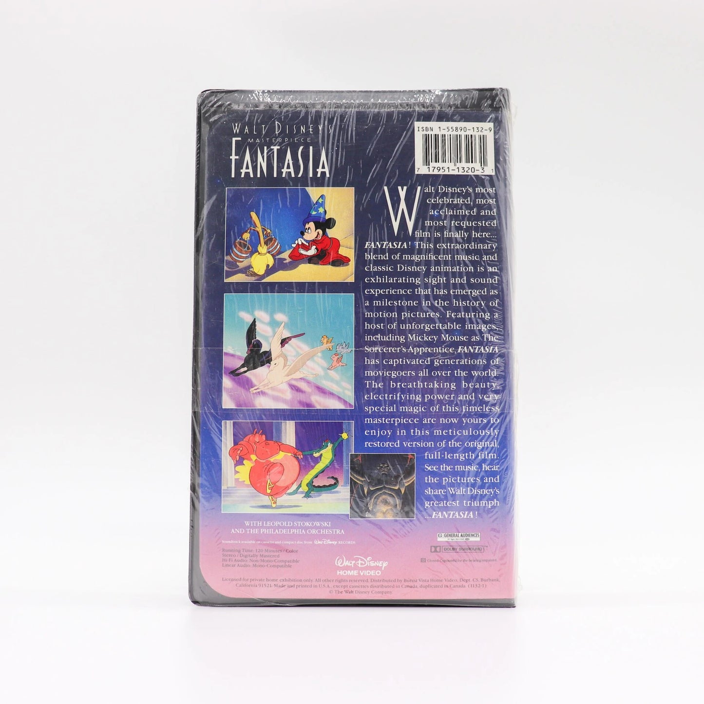 Walt Disney’s Masterpiece Fantasia, 1991, Limited Edition Disney Black Diamond Collection, New/Sealed (The Walt Disney Company)